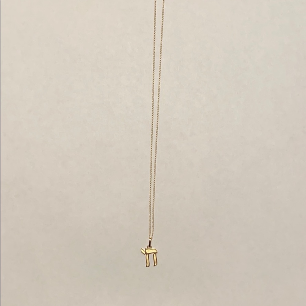 Chai 14k gold necklace - Picture 2 of 5